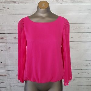 Alfani Sheer Pleated Sleeve Top